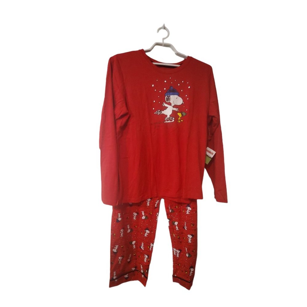 Peanuts Red Snoopy & Woodstock Holiday Pajama Set
